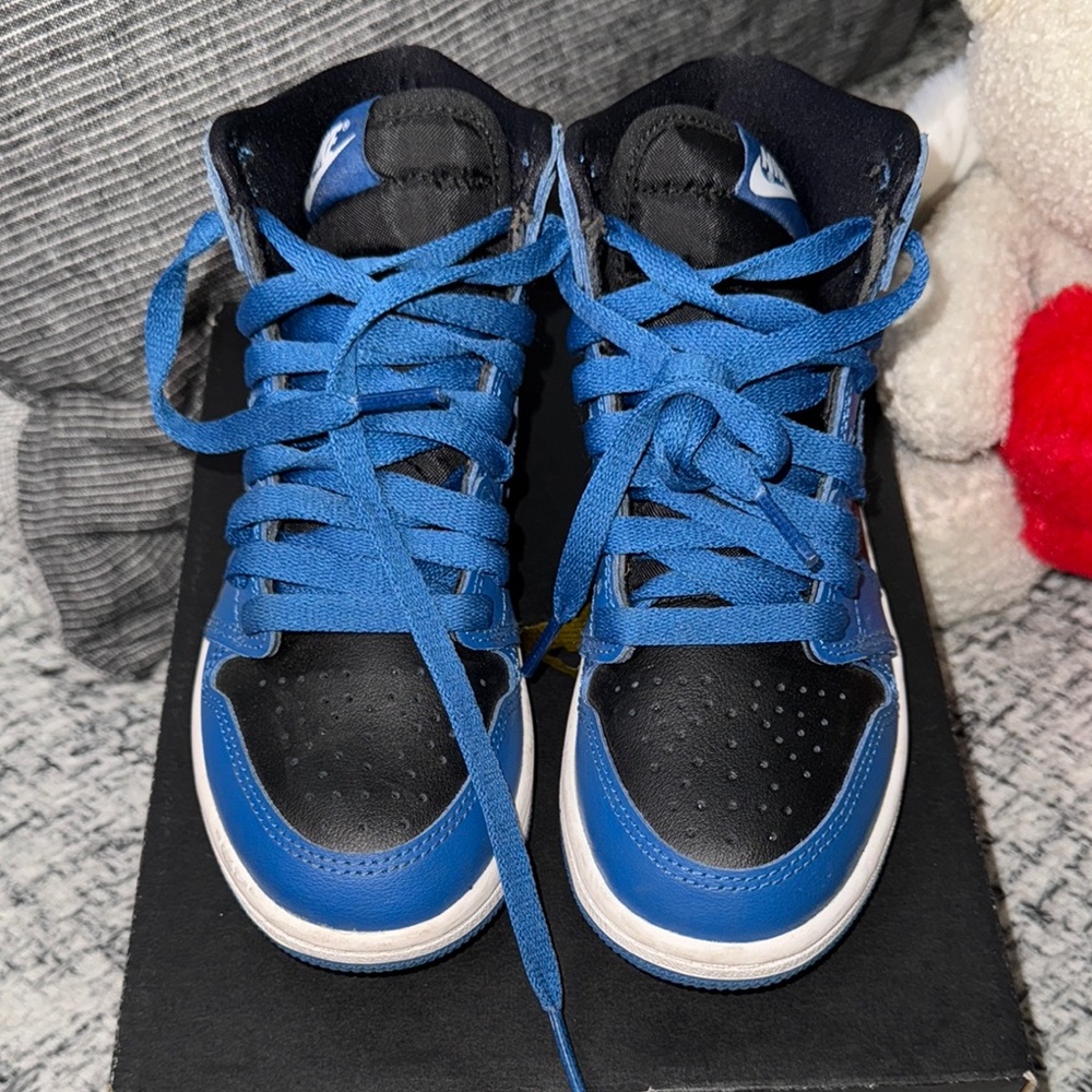 Jordan Blue and Black High-Top Sneakers